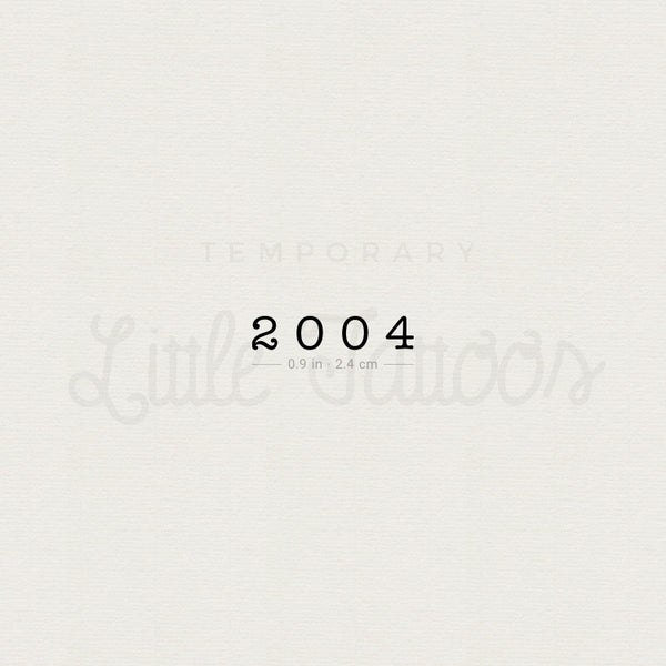 2004 Birth Year Temporary Tattoo - Set of 3