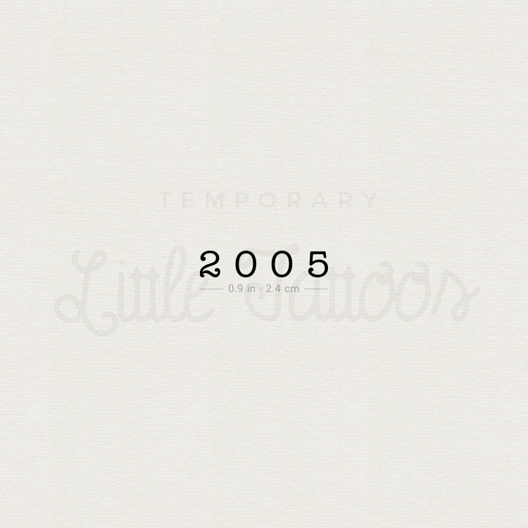 2005 Birth Year Temporary Tattoo - Set of 3
