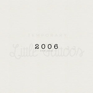2006 Birth Year Temporary Tattoo - Set of 3
