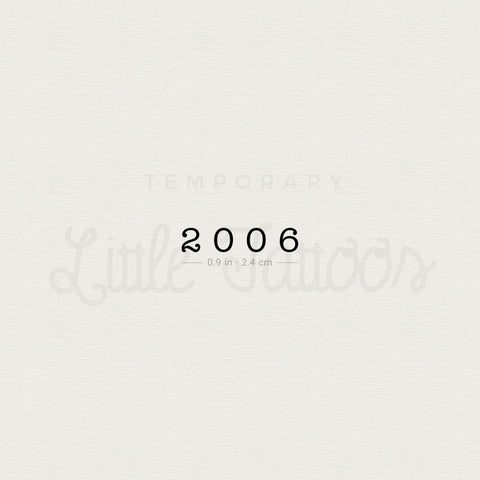 2006 Birth Year Temporary Tattoo - Set of 3