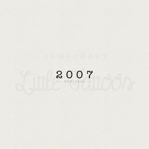 2007 Birth Year Temporary Tattoo - Set of 3