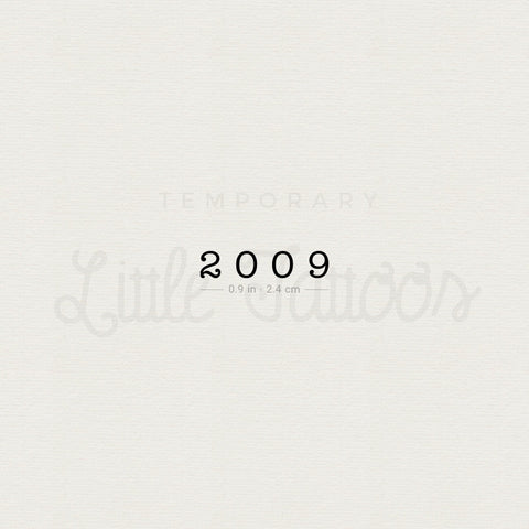 2009 Birth Year Temporary Tattoo - Set of 3