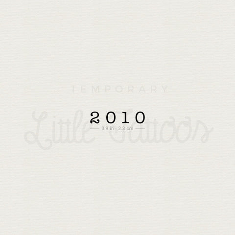 2010 Birth Year Temporary Tattoo - Set of 3