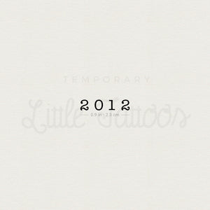 2012 Birth Year Temporary Tattoo - Set of 3