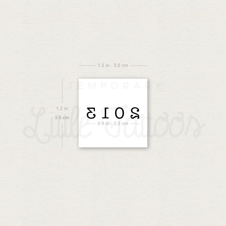 2013 Birth Year Temporary Tattoo - Set of 3