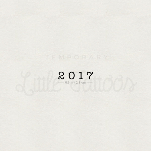 2017 Birth Year Temporary Tattoo - Set of 3