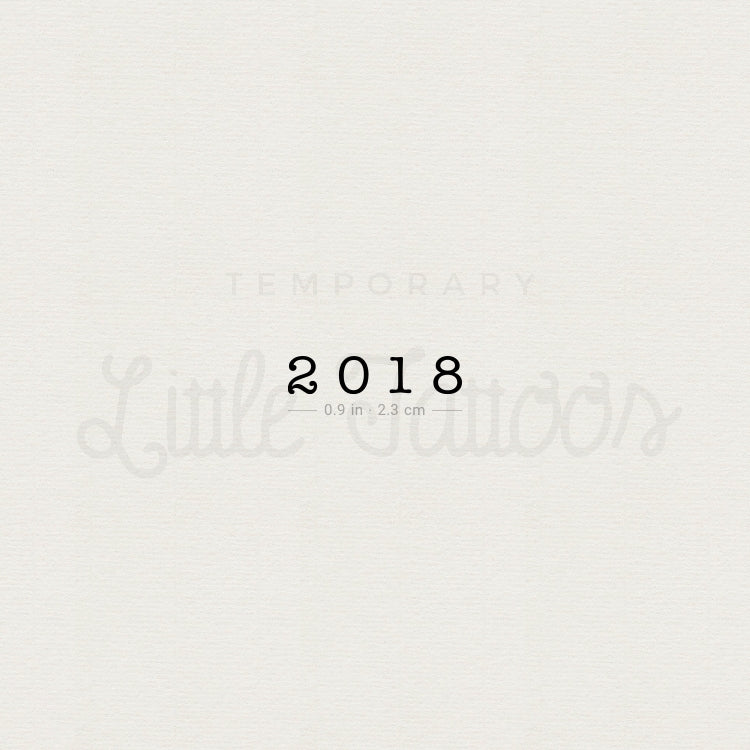 2018 Birth Year Temporary Tattoo - Set of 3