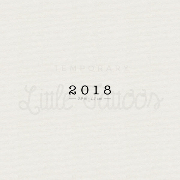 2018 Birth Year Temporary Tattoo - Set of 3