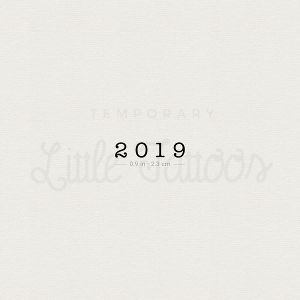 2019 Birth Year Temporary Tattoo - Set of 3