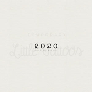 2020 Birth Year Temporary Tattoo - Set of 3