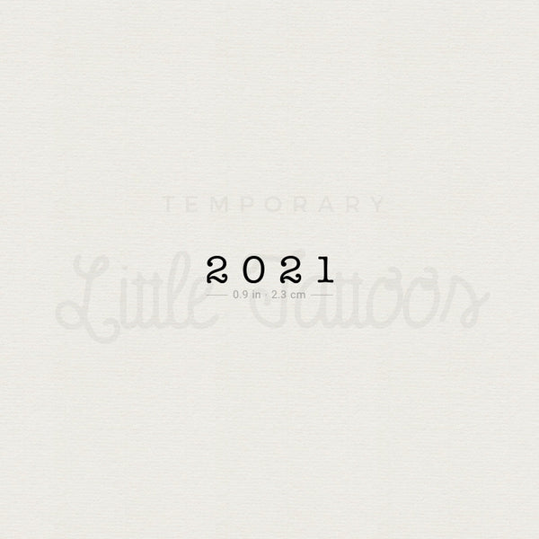 2021 Birth Year Temporary Tattoo - Set of 3