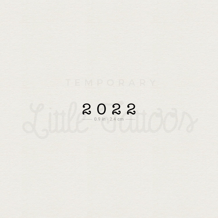 2022 Birth Year Temporary Tattoo - Set of 3