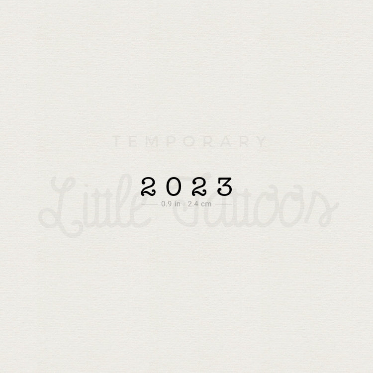 2023 Birth Year Temporary Tattoo - Set of 3