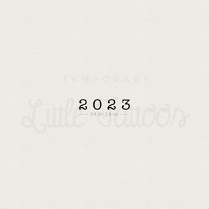 2023 Birth Year Temporary Tattoo - Set of 3