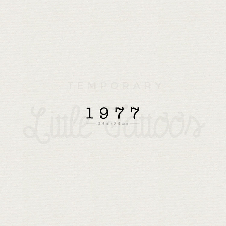 1977 Birth Year Temporary Tattoo - Set of 3