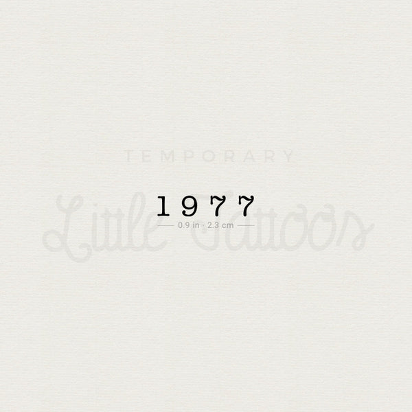 1977 Birth Year Temporary Tattoo - Set of 3
