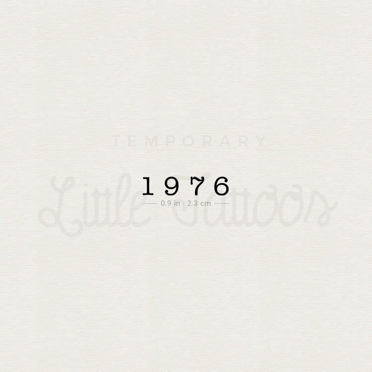 1976 Birth Year Temporary Tattoo - Set of 3