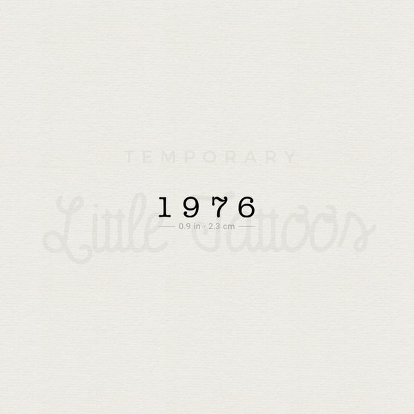 1976 Birth Year Temporary Tattoo - Set of 3