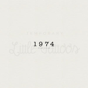 1974 Birth Year Temporary Tattoo - Set of 3