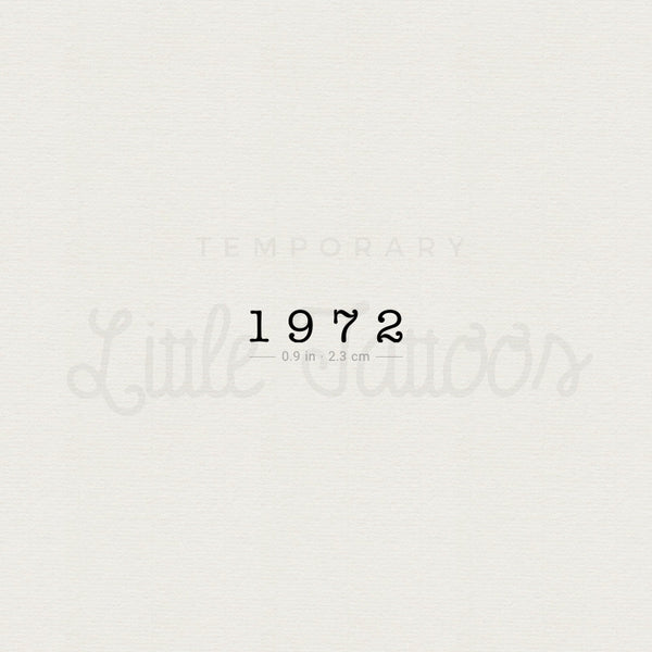 1972 Birth Year Temporary Tattoo - Set of 3