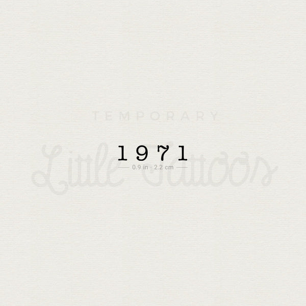 1971 Birth Year Temporary Tattoo - Set of 3