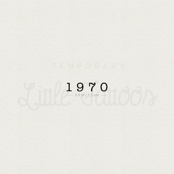 1970 Birth Year Temporary Tattoo - Set of 3