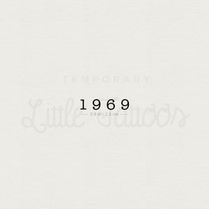 1969 Birth Year Temporary Tattoo - Set of 3