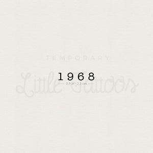 1968 Birth Year Temporary Tattoo - Set of 3