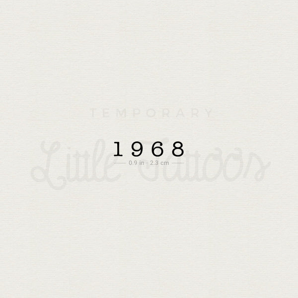 1968 Birth Year Temporary Tattoo - Set of 3