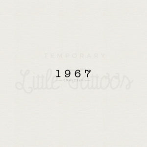 1967 Birth Year Temporary Tattoo - Set of 3