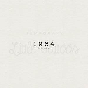 1964 Birth Year Temporary Tattoo - Set of 3