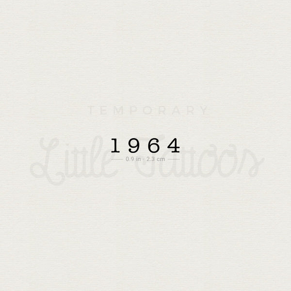 1964 Birth Year Temporary Tattoo - Set of 3