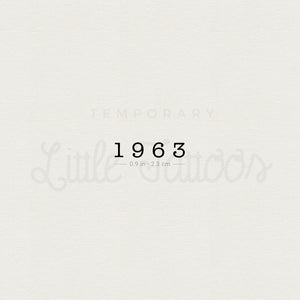 1963 Birth Year Temporary Tattoo - Set of 3