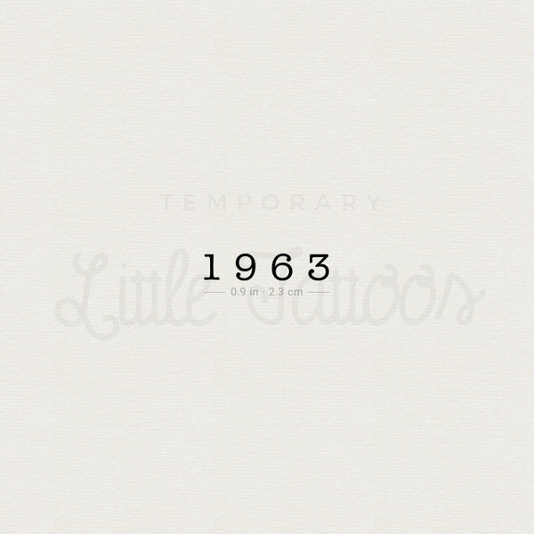 1963 Birth Year Temporary Tattoo - Set of 3