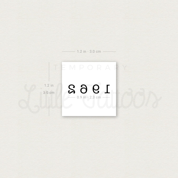 1962 Birth Year Temporary Tattoo - Set of 3