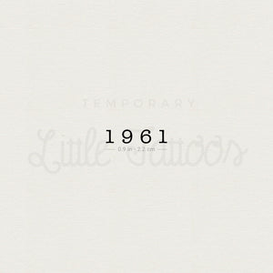 1961 Birth Year Temporary Tattoo - Set of 3