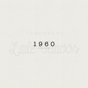 1960 Birth Year Temporary Tattoo - Set of 3