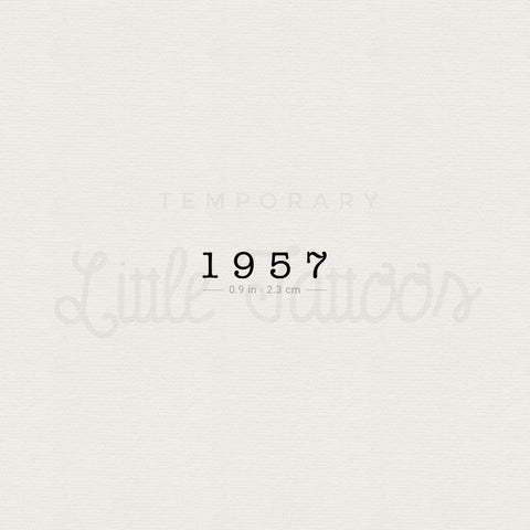 1957 Birth Year Temporary Tattoo - Set of 3