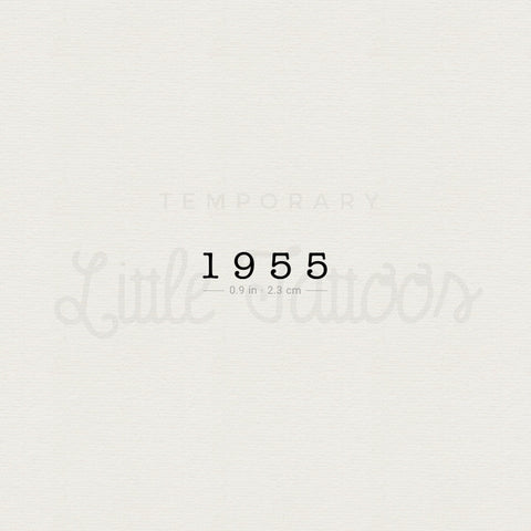 1955 Birth Year Temporary Tattoo - Set of 3