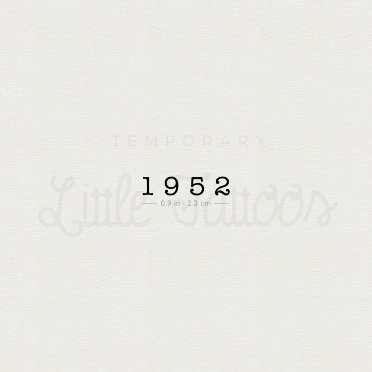 1952 Birth Year Temporary Tattoo - Set of 3