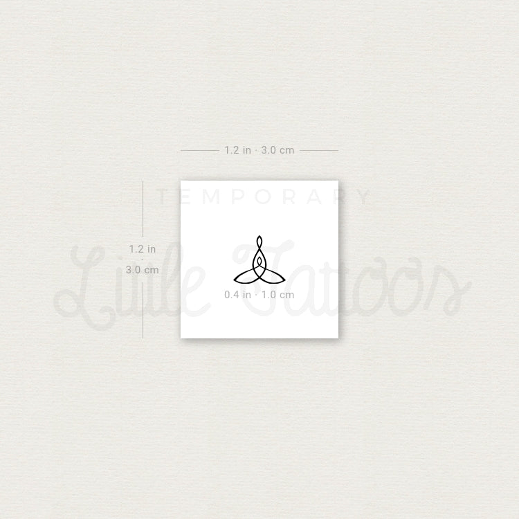 Tiny Mother And Child Symbol Temporary Tattoo - Set of 3