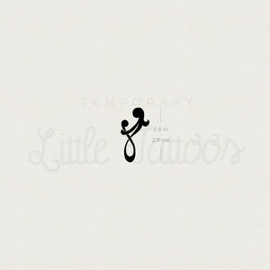 Small Mother And Son Symbol Temporary Tattoo - Set of 3