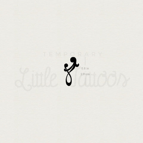 Small Mother And Son Symbol Temporary Tattoo - Set of 3