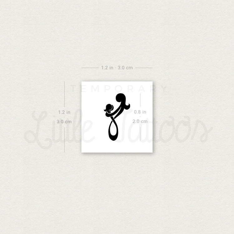Infinity Mother & Children Symbol Temporary Tattoo - Set of 3