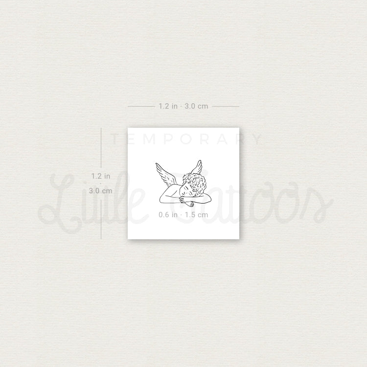 Sleeping Cherub Temporary Tattoo - Set of 3