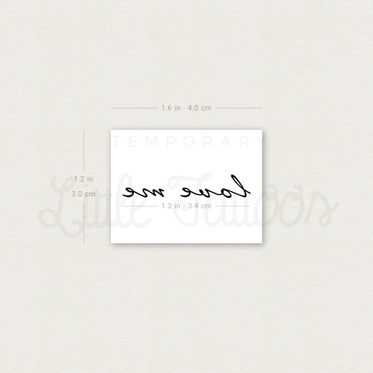 Love Me Temporary Tattoo - Set of 3