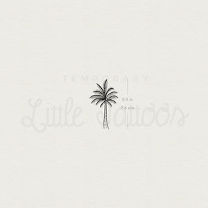 Fine Line Palm Tree Temporary Tattoo - Set of 3