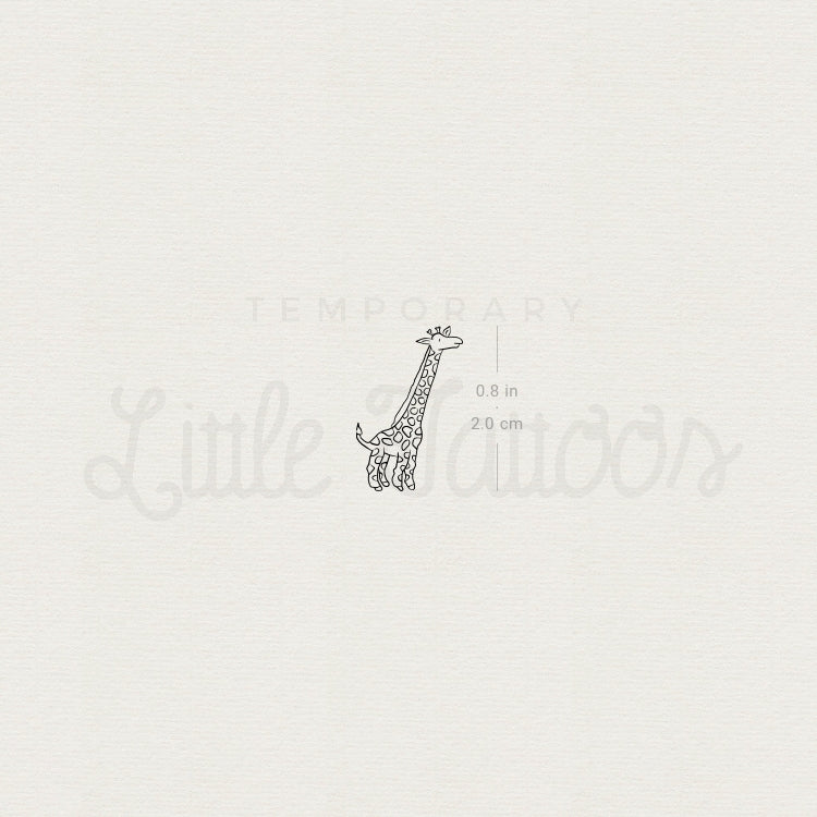 Giraffe Temporary Tattoo - Set of 3