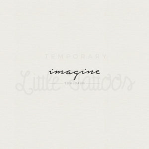 'Imagine' Temporary Tattoo - Set of 3