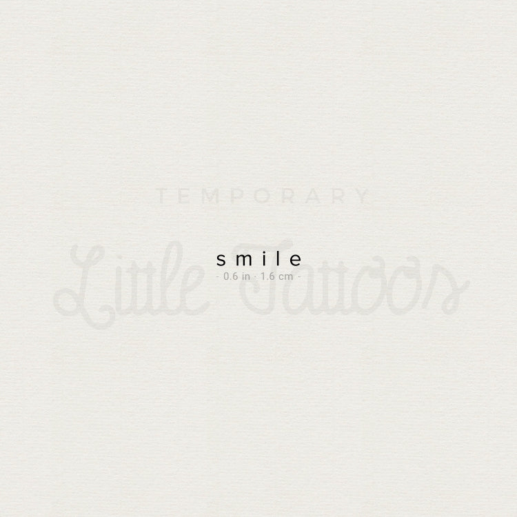 Little 'Smile' Temporary Tattoo - Set of 3